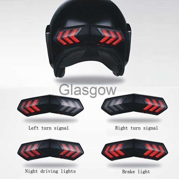 Motorradhelme NEUE Motorradhelm Nachtlichtleiste Sicherheitssignal Warnlicht Universal LED Motorradhelm Rücklicht für Fahrradhelm x0731