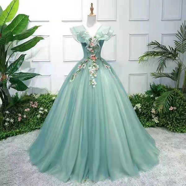 Işıltılı lüks deniz kızı balo elbiseleri dantel aplikler prenses boncuk kristalleri v boyun akşam resmi parti ikinci resepsiyon elbiseleri kokteyl elbisesi mezuniyet elbisesi