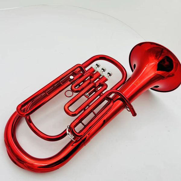 Trompa Tenor Trompete Si Flat 3 Teclas Instrumento de Sopro com Acessórios de Estojo