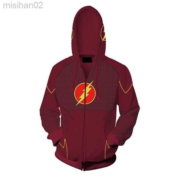 Erkek Hoodies Sweatshirt Yeni Çizgi Roman Cosplay Costume Hoodies Erkekler 3D Baskılı Sonbahar Kış Zipper Hoodie Moda Gündelik Sokak Giyim Sweatshirt Ceket HKD230731