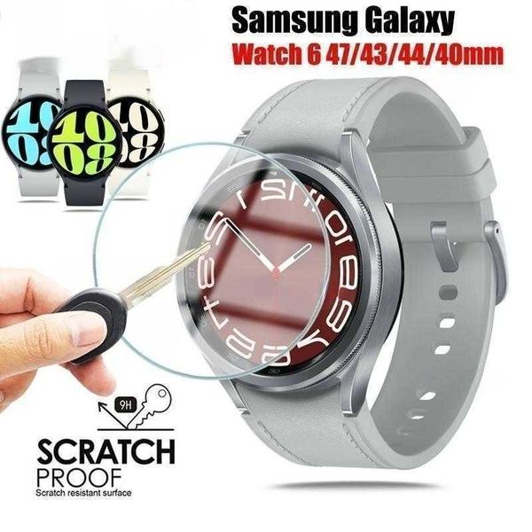 Vetro temperato premium 9H per Samsung Galaxy Watch 6 Classic 47mm 43mm 44mm 40mm 5 Pellicola protettiva antigraffio per schermo Smartwatch