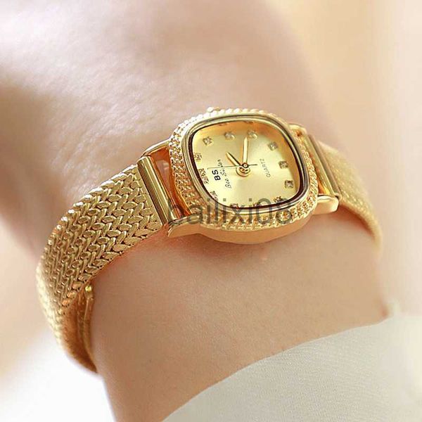 Andere Uhren BS Bee Sister Quadratische Uhr mit kleinem Zifferblatt für Damen Kostenlose Lieferung Diamant-wasserdichte Kleid-Armbanduhren für Damen Montre Femme 2022 J230728