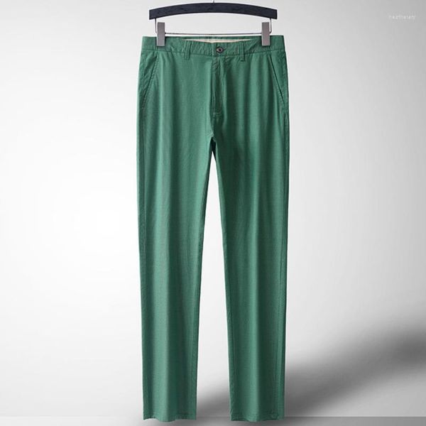 Мужские брюки весна лето повседневные брюки моды мода мужской бренд зеленый цвет высококачественный печатный брючный костюм