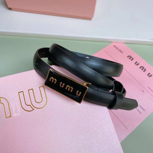 Brand Brand Boutique Miu ремень для ремня для ремня Miu Медная подличная кожаная верхняя слой коров