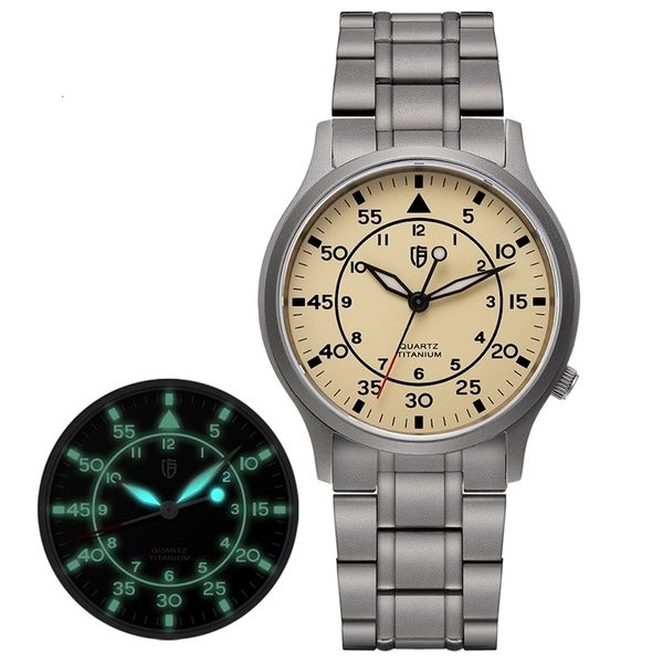 Другие часы Berny Quartz Watch AR Covert Sapphire Sport Защищенные часы Luminous VH31 Водонепроницаемый 5ATM Vintage Pilot для мужчин 230729
