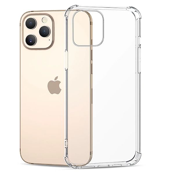 Casos de celular transparentes à prova de choque para iphone 15 14 Plus 13 12 11 Pro Max XsMax Xr Xs X 7 8 Plus Soft TPU Air Cushion Corner Rubber Case Cover