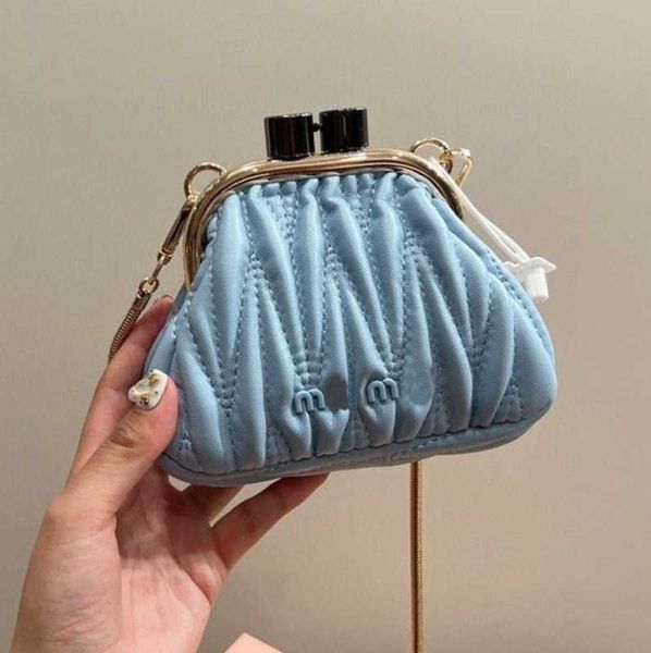 Luxus-Clip-Tasche Miu Designer-Umhängetaschen Damenmode Kette Umhängetasche 15 cm Mini-Knödel-Handtasche Messenger Großhandel Nische hoher Sinn