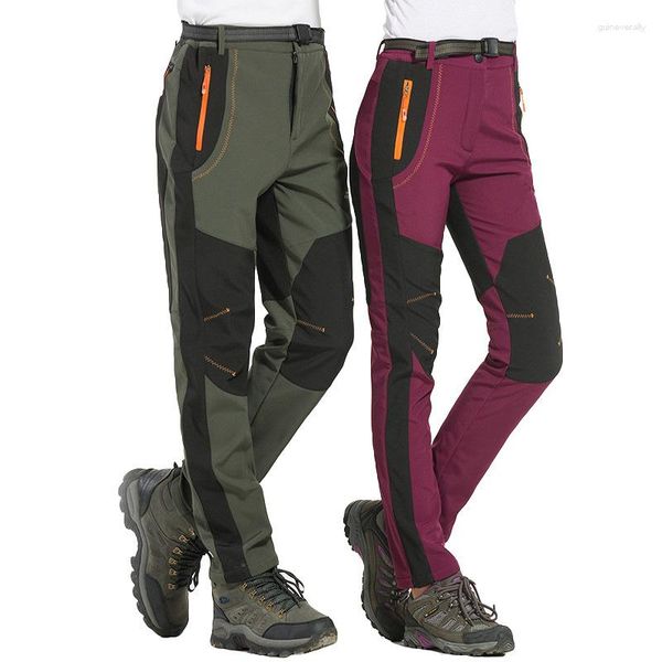 Pantaloni da uomo Pile invernale Stretch Uomo Donna Capispalla Pantaloni da sci da trekking antivento impermeabili Pantaloni da carico militari tattici