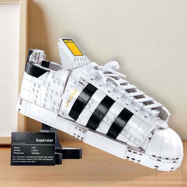 Блоки Creative Series кроссовки кроссовки для обуви строительству Shell Head Sport Bricks Toys для детей Рождественские подарки 10282 230731