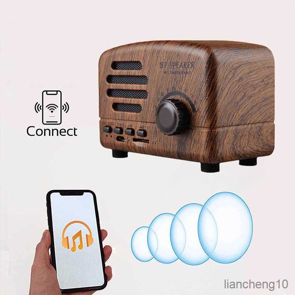 Tragbare Lautsprecher Mini Retro Bluetooth Unterstützung Karte Radio Computer Lautsprecher Tragbare Outdoor Audio Subwoofer Drahtlose Niedliche Klassische R230731