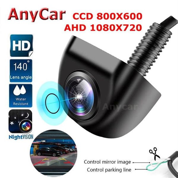 Câmeras de visão traseira do carro Sensores de estacionamento AHD Câmera reversa Veículo Auto CCD HD Backup Retrovisor 140 graus à prova d'água313C