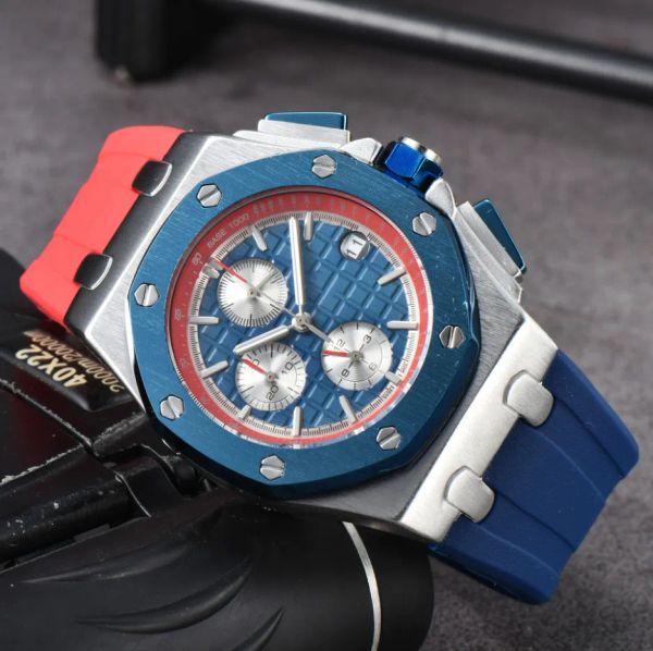 DESIGNERS relógios masculinos movimento de quartzo à prova d'água de alta qualidade relógio de pulso mostrador de horas pulseira de metal simples luxo popular relógio
