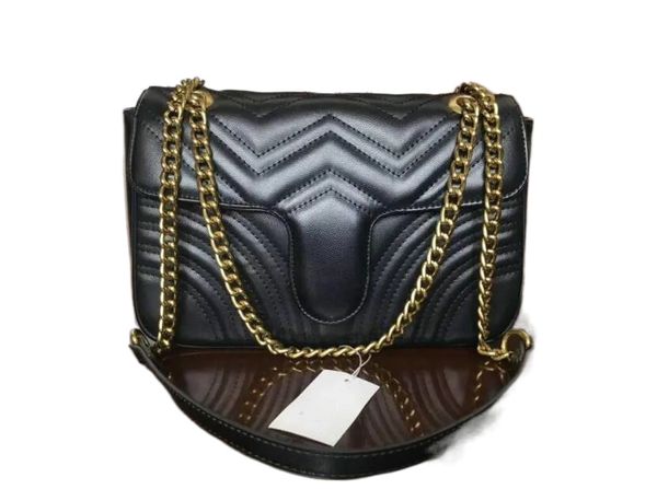 10A Mode Top -Quality Classic Leder Crossbody Bag Gold Silber Kette Heiße Designerinnen Frauen Taschen Handtaschen für Umhängetaschen Einkaufstaschen Messenger