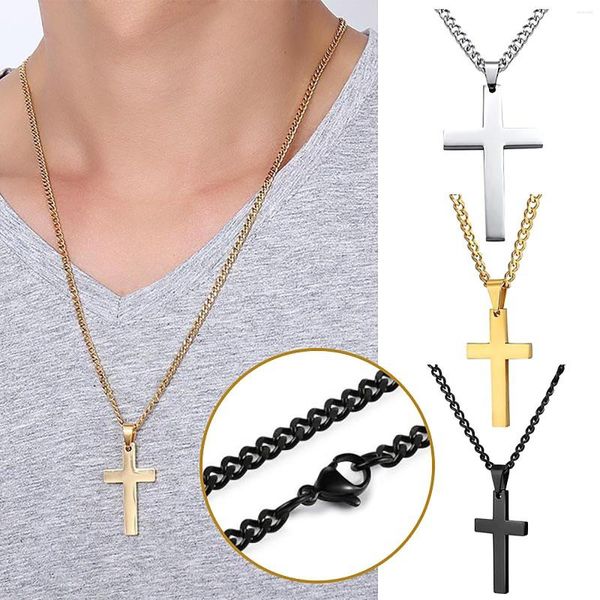 Ketten Edelstahl Kreuz Anhänger Kette Halskette für Männer Frauen Schmuck Geschenk Einzigartige Erwachsene Halsbänder