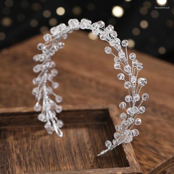 Presilhas de cabelo banda acessórios de baile de casamento para mulheres meninas enfeites de cabeça headpiece cristal coroa jóias