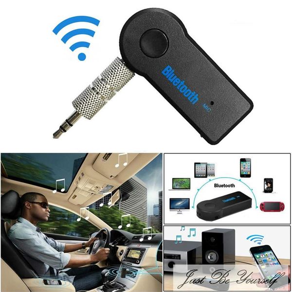 Áudio estéreo música casa carro receptor adaptador transmissor FM modulador mãos kit veicular 3 5 mm MP3 reprodutor de áudio Bluetooth219B