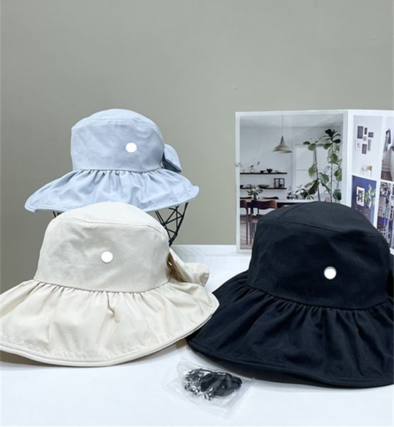 Lu летние женские солнцезащитные шляпы с защитой от ультрафиолета, женские шляпы-ведра, уличная однотонная складная пляжная панама с широкими полями