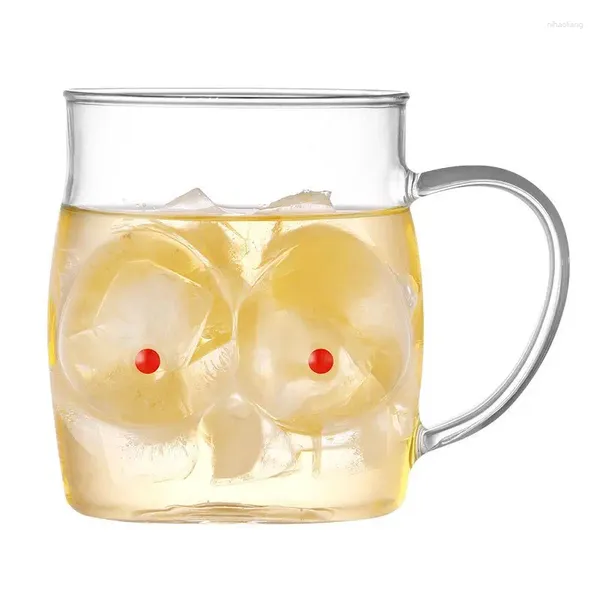 Copos de vinho 1 pc criativo corpo forma copo de vidro sexy senhora peito cerveja única camada café transparente