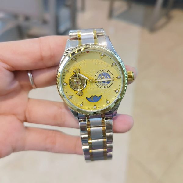 Orologi da polso di marca di lusso con diamanti orologio da uomo meccanico movimento automatico orologi di design in oro orologi da polso di alta qualità per uomo compleanno orologio regalo di Natale