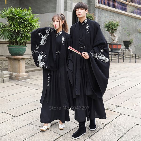 Ethnische Kleidung Japanischer Drache Stickerei Frauen Kimono Kleid Männer Samurai Kostüm Cosplay Strickjacke Yukata Traditionelle Party Halloween 230331