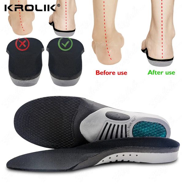 Peças de calçados Acessórios Ortic Gel Palmilhas Ortopédicas Flat Foot Health Sole Pad para sapatos Inserir Arch Support Pad para plantar fasciiti unissex 231031