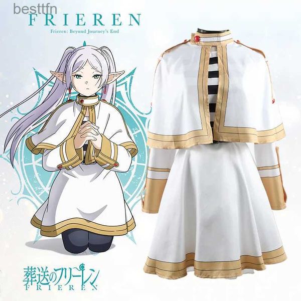 Costumi anime Nuovo Anime Frieren al funerale Frieren Abito cosplay Vieni Halloween Regalo di Natale Fancy Stage Performance Abbigliamento PuntelliL231101