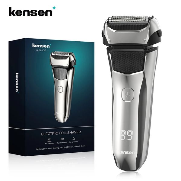 Rasoi elettrici kensen S11 Rasoio elettrico Barba Trimmer per uomo IPX6 Impermeabile 3D Lama galleggiante USB ricaricabile Macchina per barba da barba 231031