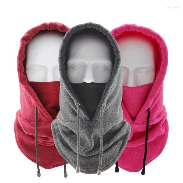 Bonés de ciclismo inverno quente polar velo boné máscara facial completa esportes ao ar livre à prova vento pescoço capa esqui motociclismo bicicleta chapéu