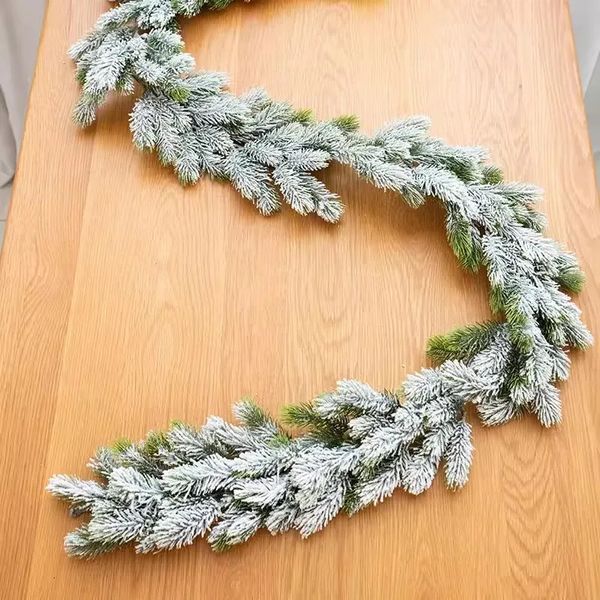 Decorazioni natalizie 2 M piante artificiali cedro imitazione rattan ghirlanda pianta verde aghi di pino Piante ornamenti da tavolo casa Decorazione natalizia 231101