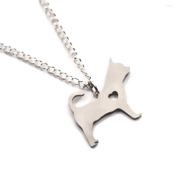 Catene Tazza da tè Chihuahua Cane Collana Charm Cuore Cute Pet I Love Dogs Ciondolo Bangle Portachiavi Segnalibro