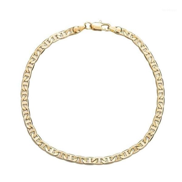 Cavigliere Cavigliere 4Mm Catena a maglie Mariner Cavigliera color oro 9 10 11 pollici Bracciale alla caviglia cubano per donna Uomo Consegna a goccia impermeabile Je Dhg4F