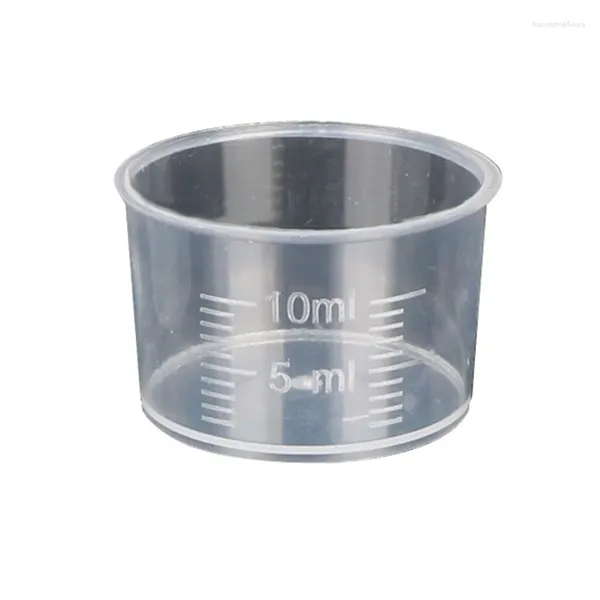 Ferramentas de medição 20 unidades 10ml copo graduado de plástico transparente pequena ferramenta de cozinha