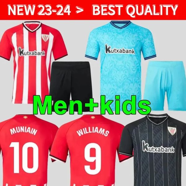 2023 2024 Athletic Club Fußballtrikots BERENGUER MUNIAINBilbao Home Away WILLIAMS Fußballtrikot RAUL GARCIA VILLALIBRE Trikot Sancet