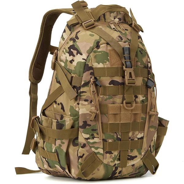 Mochila QT QY 40L Mochila Tática Militar para Homens Camping Caminhadas Mochilas Reflexivas Sacos de Viagem Ao Ar Livre Molle Escalada Mochila Bolsa 231031