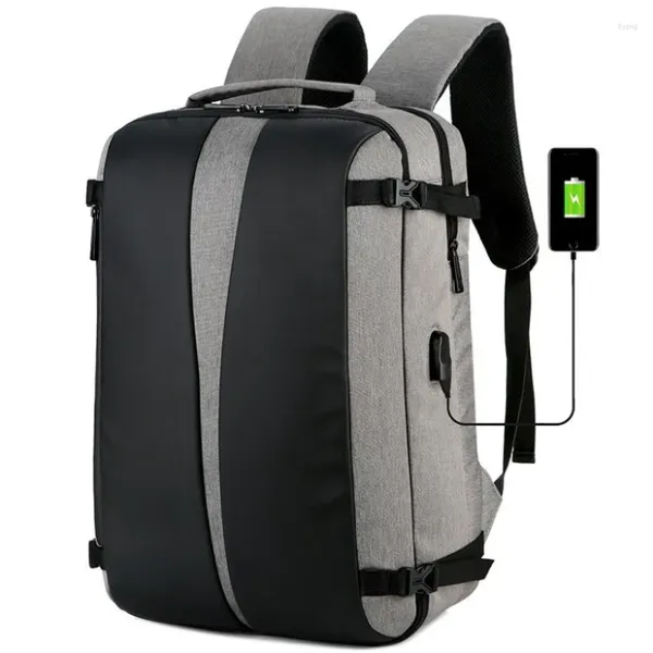 Sırt çantası siyah defter 17 inç su geçirmez oxford dizüstü bilgisayar erkekler için şık iş sırt çantaları