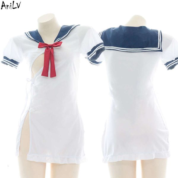 Ani Anime Girl Student Qipao Dress Sailor Unifrom Costume Donna Sexy Cheongsam Pamas Lingerie Camicia da notte Cosplay cosplay