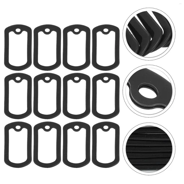 Coleiras de cachorro 12 pcs colar de aço inoxidável homens capa protetora tag silicone id homem