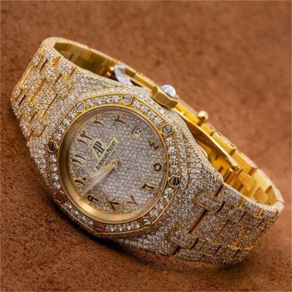 Orologio svizzero Royal Oak Audpi orologio da polso meccanico automatico da uomo Piglet da donna Champion -67076ba 17,95 carati WN-93KR