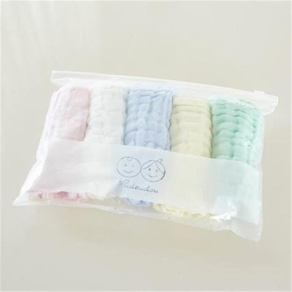 Asciugamano 5 pezzi / set Superfine Cotton Wipe Hand Face Mini Square For Kids Boy Girl