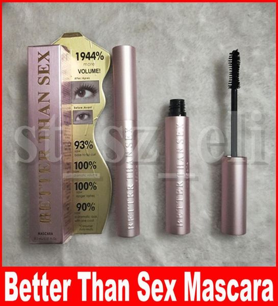 Mascara volume per il trucco per gli occhi meglio del sesso meglio dell'amore cool nero mascara nero tinck che corrompe l'allungamento impermeabile in stock3120349