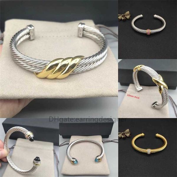 Braccialetti di muscolatura braccialetto di lusso 10mm gioielli firmati donna fascino braccialetto a tre anelli braccialetto braccialetto in acciaio inossidabile placcato oro 18k spedizione gratuita YZ27