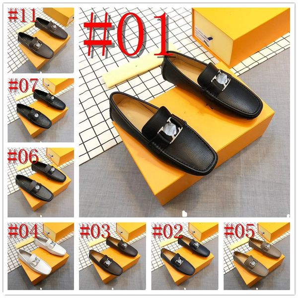 AA 15MODEL Spring Suede Leather Men Shoes Casual Mocassins Mocassins De Couro Genuíno Italiano Slip on Men's Shoe Plus Size 46 A2