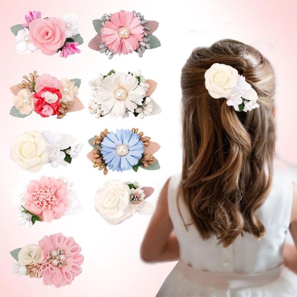 Acessórios de cabelo CN Flor Artificial Clipes Festa de Casamento Mulher Tecido Mulheres Meninas Hairpin Headwear