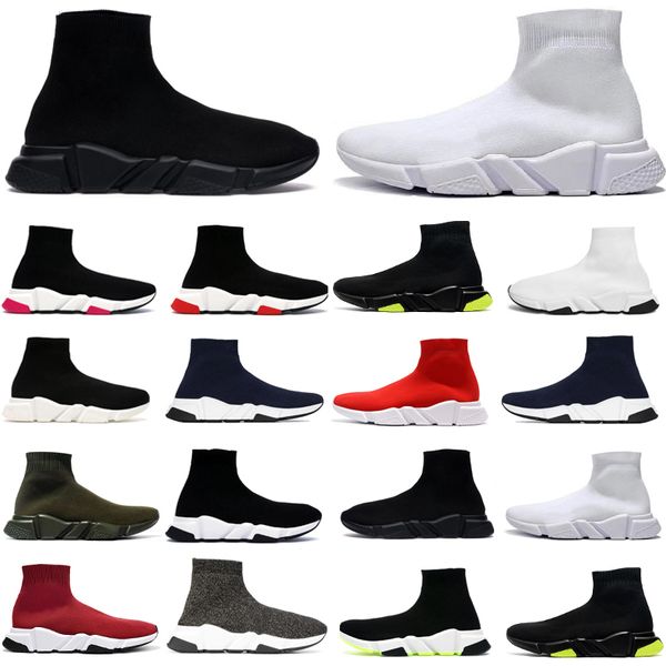 Trainer Speeds 2.0 V2 Laufschuhe Plattform Sneaker Männer Frauen Tripler S Paris Socken Stiefel Ganz Schwarz Weiß Blau Hell Splitter Rubin Graffiti Vintage Luxus Designer