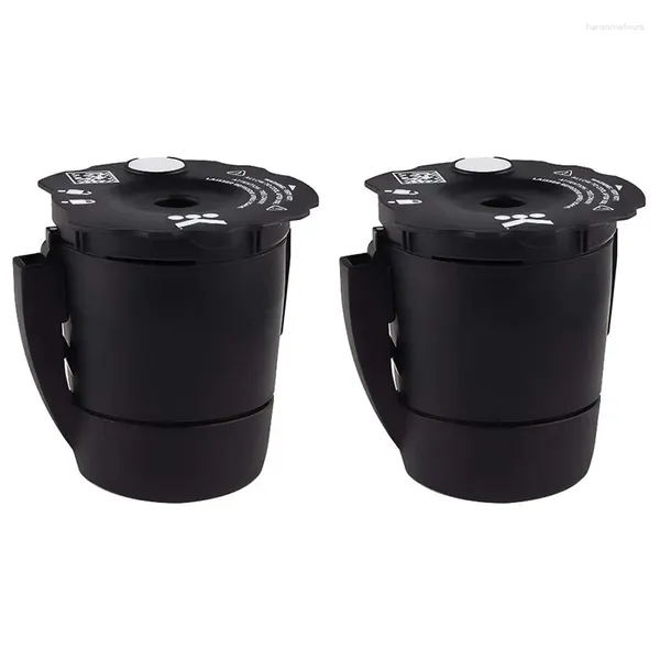 Kaffeefilter, wiederverwendbarer Filter, kompatibel mit Keurig My K-Cup 1.02.0 All Home Makers (schwarz, 2 Stück/Packung)