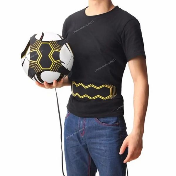 Futbol futbol topu tekme solo eğitmen hokkabazlık çantaları pratik eğitim ekipmanı çocuk yardımcısı daire çevreleyen bel kemeri eğitmeni takım sporsokcer spor
