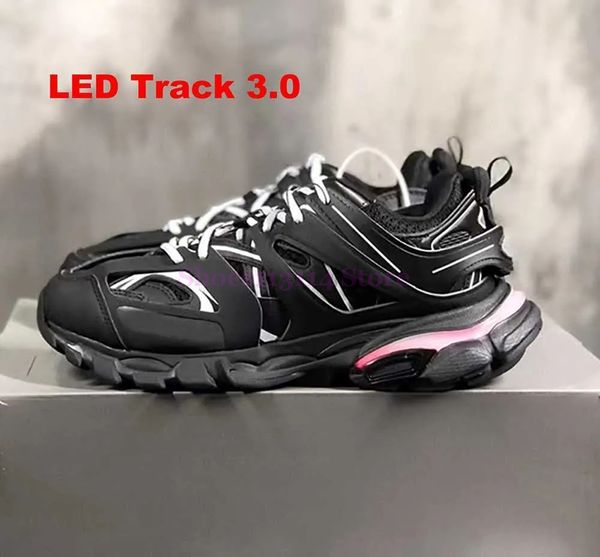 Balencaga Track 3 Runner LED-Schuh Tracks 3.0 Kleid Schuhe Luxus Männer Frauen Turnschuhe Triple Sports Laufsneaker Outdoor-Trainer Licht