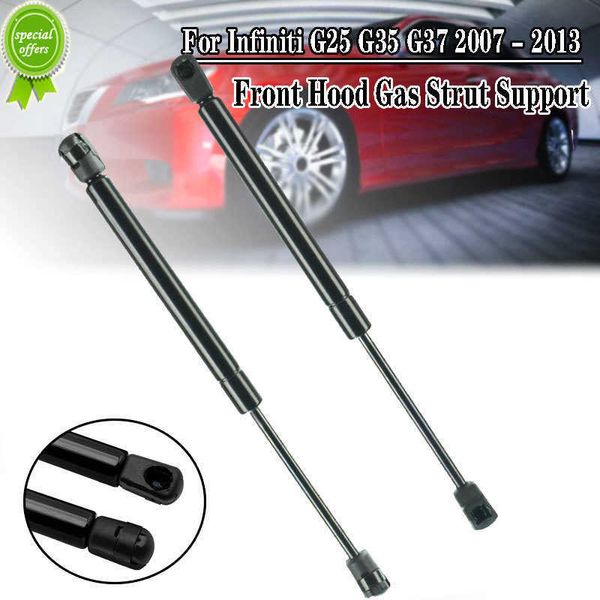 A nova capa do capô frontal do carro 2PCS suporta Shock Gas Spring Lifter Support Gas Strut Prop Bar para Infiniti G25 G35 G37 2007 - 2013