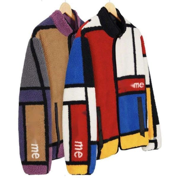 Зимние двусторонние куртки Мужчины Женщины Шерстяное пальто Дизайнерская куртка на молнии Парка Толстовка большого размера Модная фланелевая рубашка Мужская куртка-пуховик