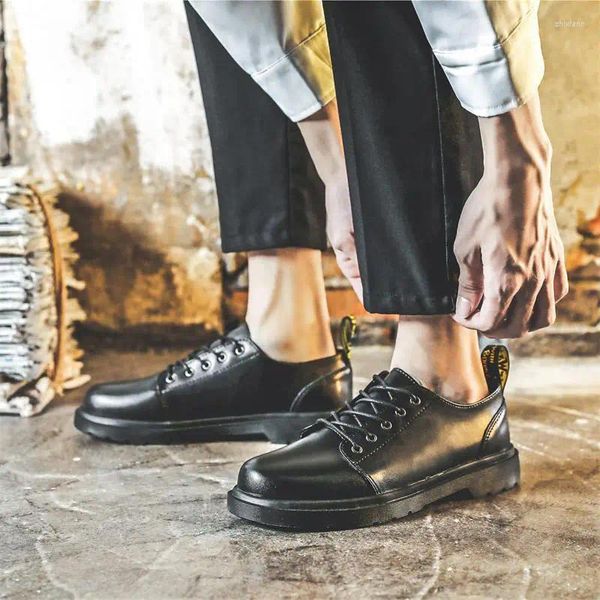 Sapatos de vestido estudante do ensino médio couro masculino juventude campus formal desgaste preto genuíno macio estilo britânico menino primavera um